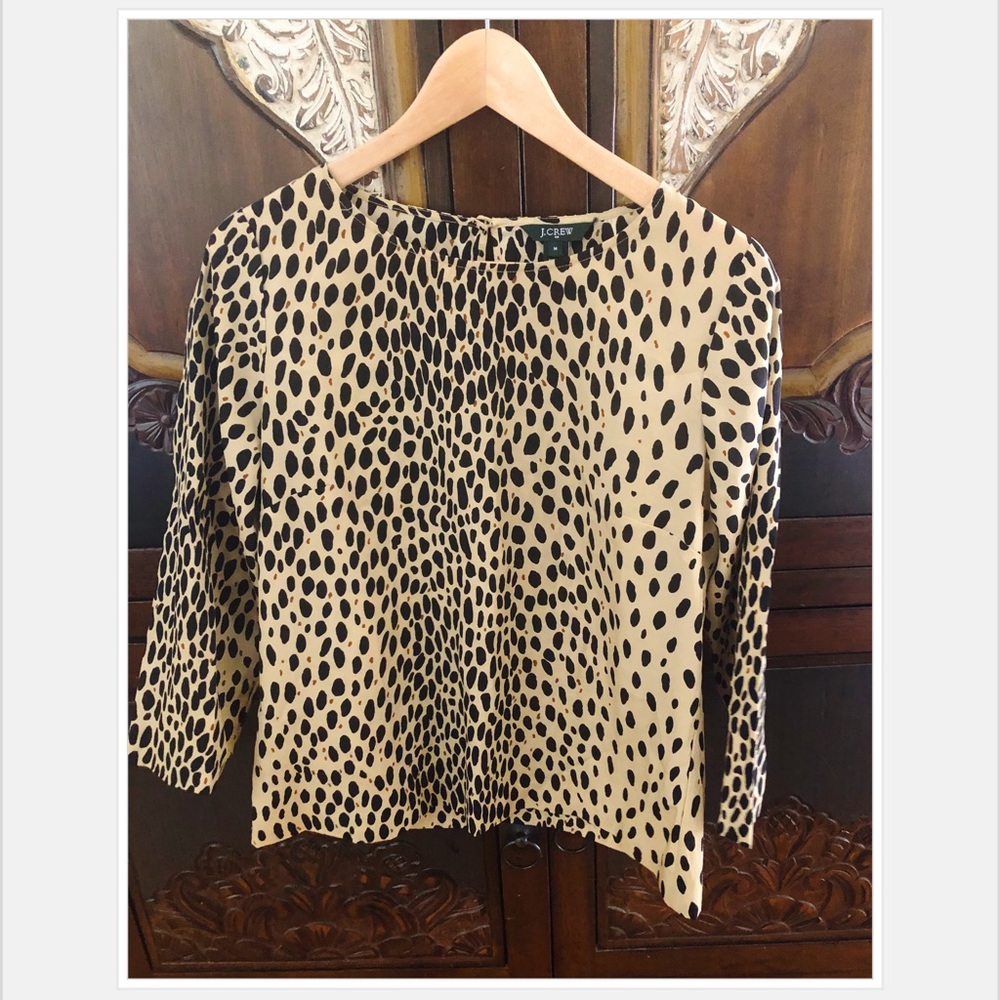 J.Crew leopard print blouse. Size M